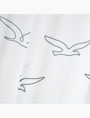 Voilage tamisant à œillets motif oiseaux