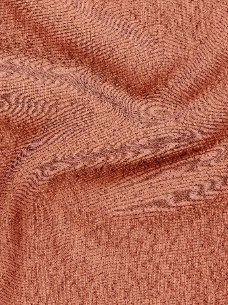 Voilage  tamisant à relief Terracotta - Kiabi
