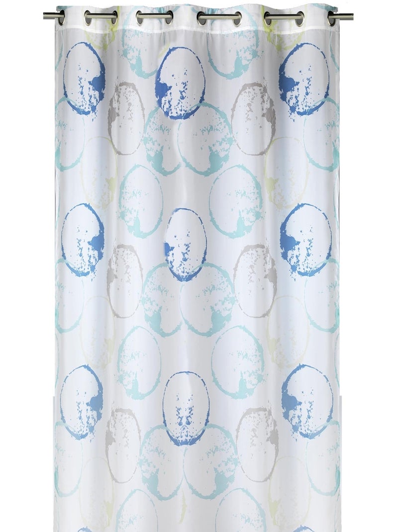 Voilage tamisant au style artistique Bleu - Kiabi