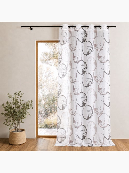 Voilage tamisant au style artistique - Kiabi