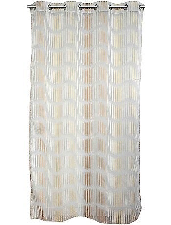 Voilage tamisant en jacquard à rayures verticales ondulées