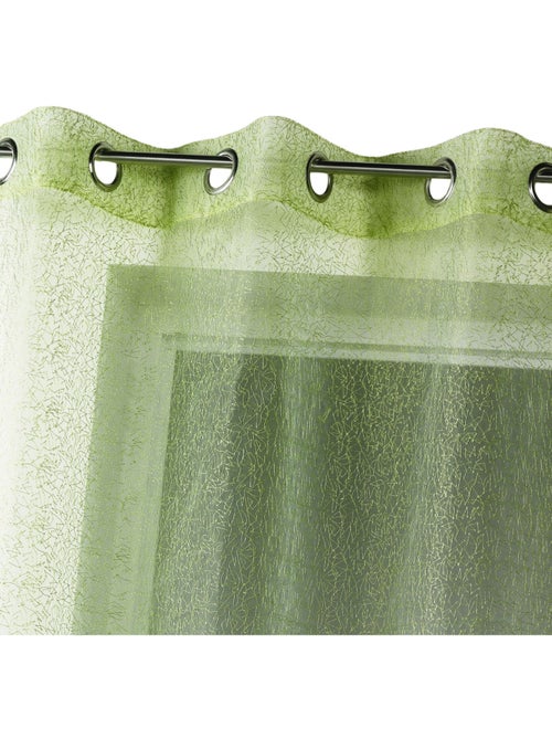 Voilage tamisant en organza brodé à œillets - Kiabi