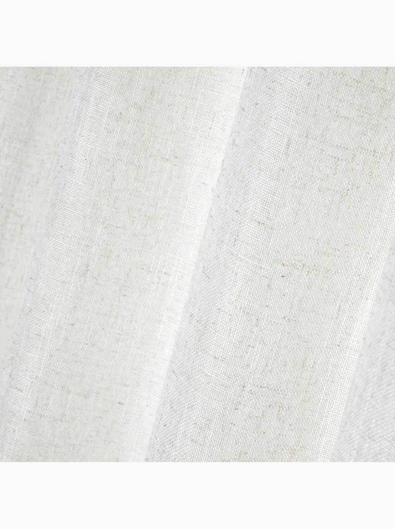 Voilage tamisant polylin à pattes Bois naturel - Kiabi