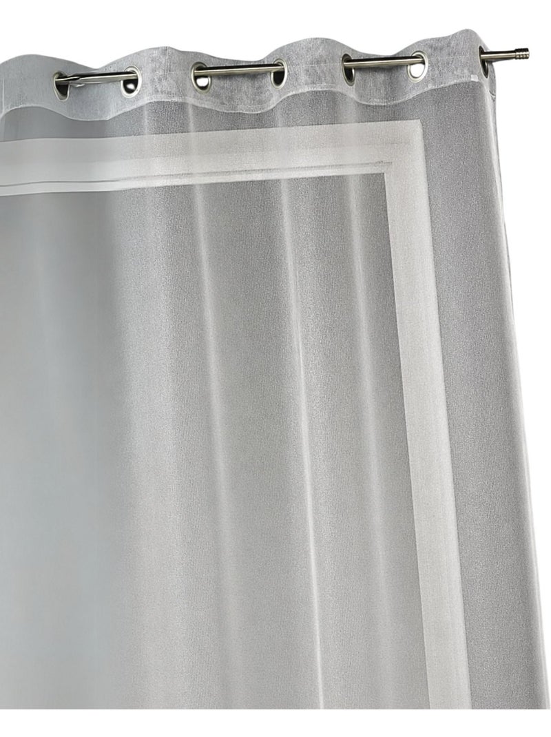 Voilage uni avec fils en lurex Argent - Kiabi