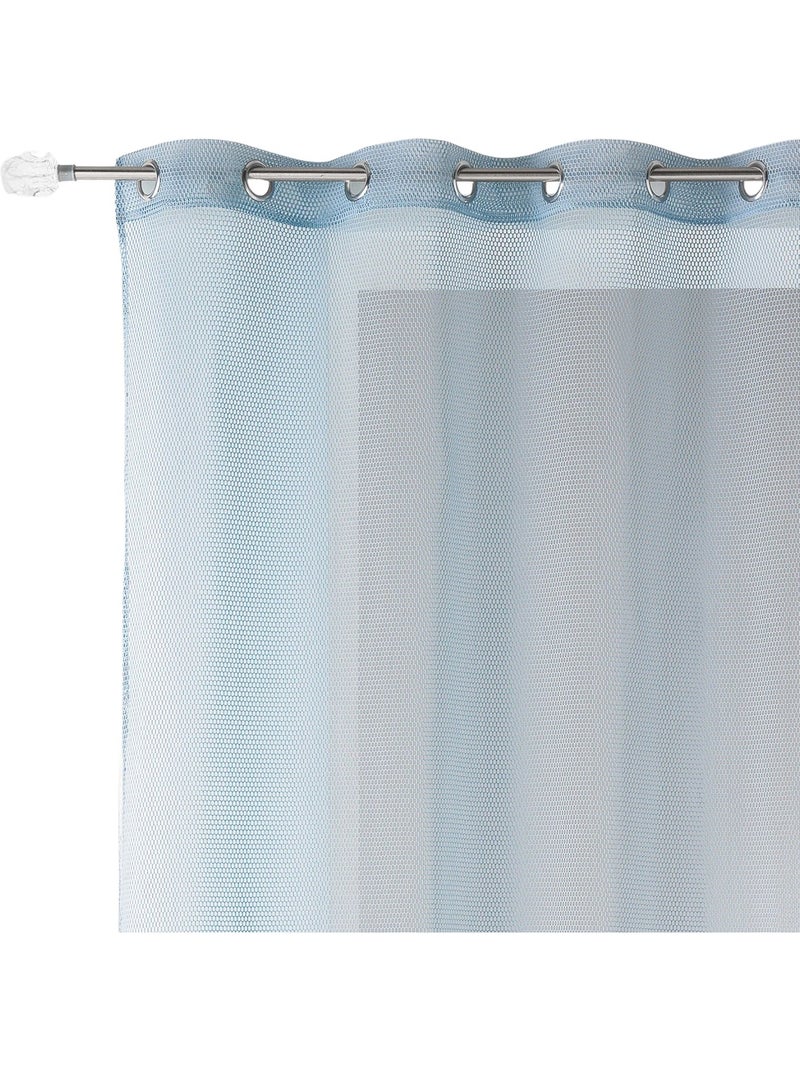 Voilage uni en maille filet Bleu azur - Kiabi