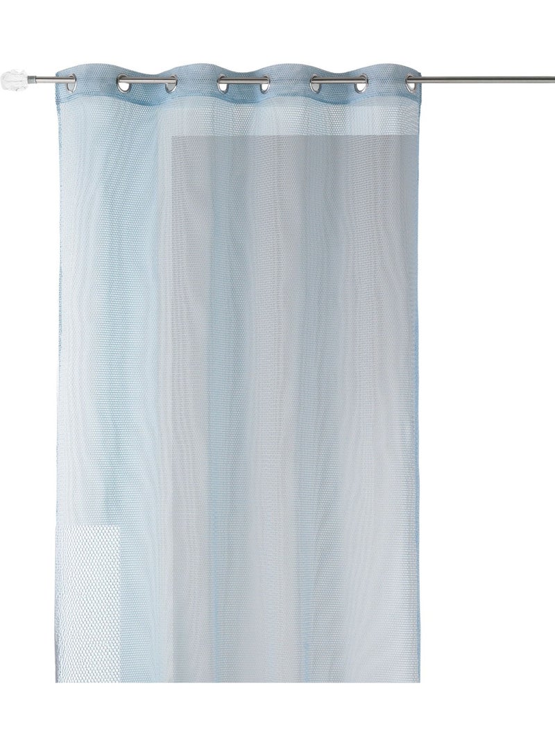 Voilage uni en maille filet Bleu azur - Kiabi