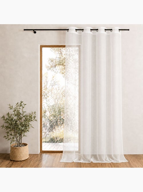 Voilage uni en maille filet - Kiabi