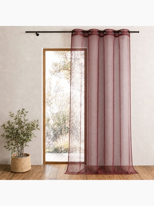 Voilage uni en maille filet - Kiabi