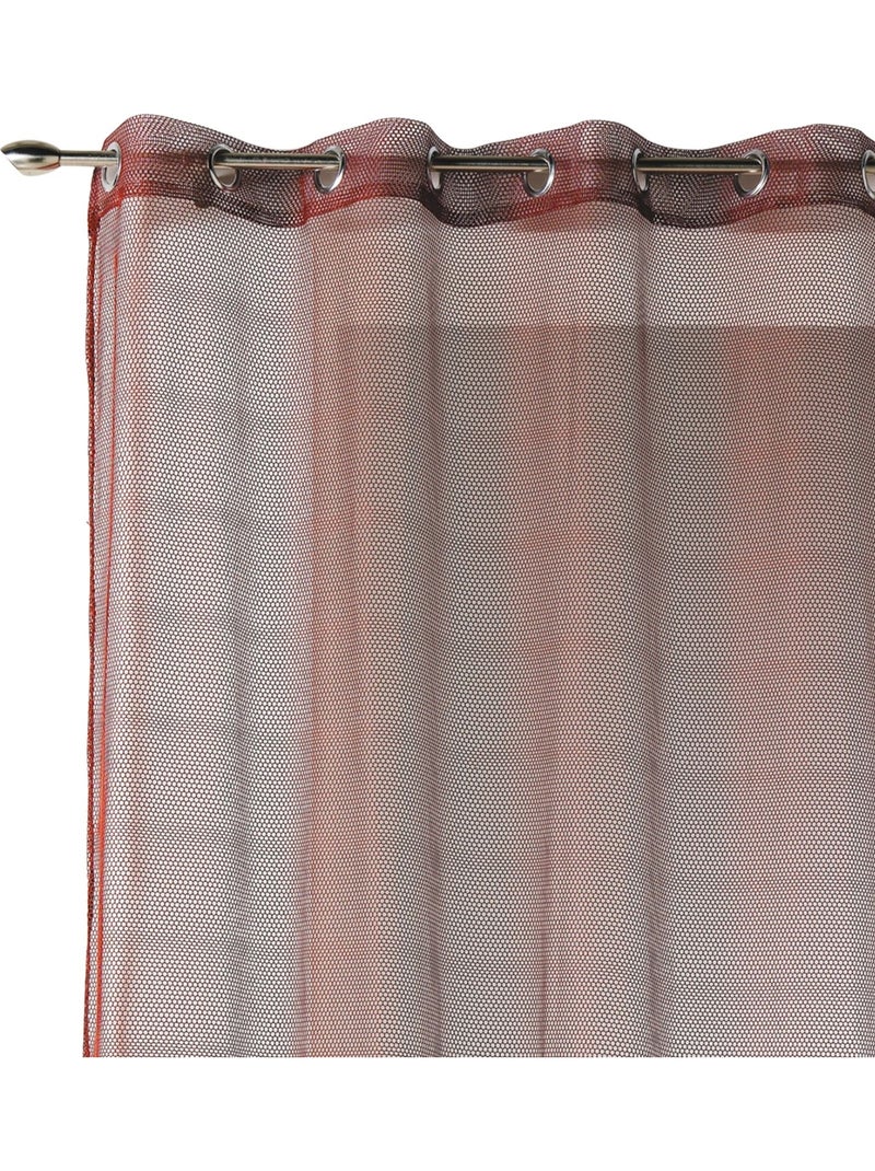 Voilage uni en maille filet Rouge Marsala - Kiabi
