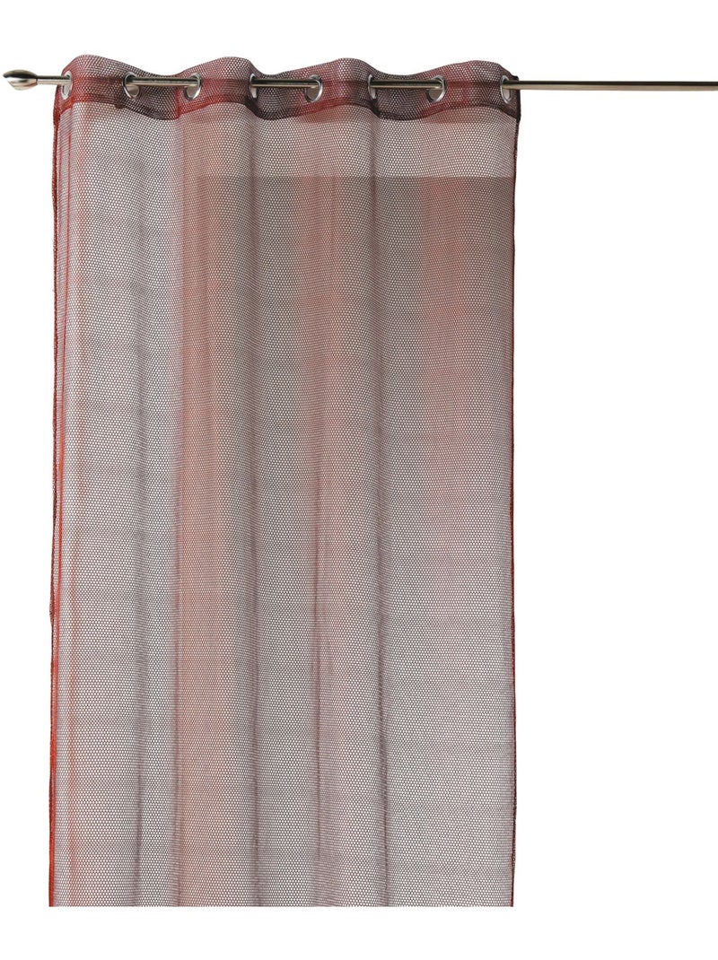Voilage uni en maille filet Rouge Marsala - Kiabi