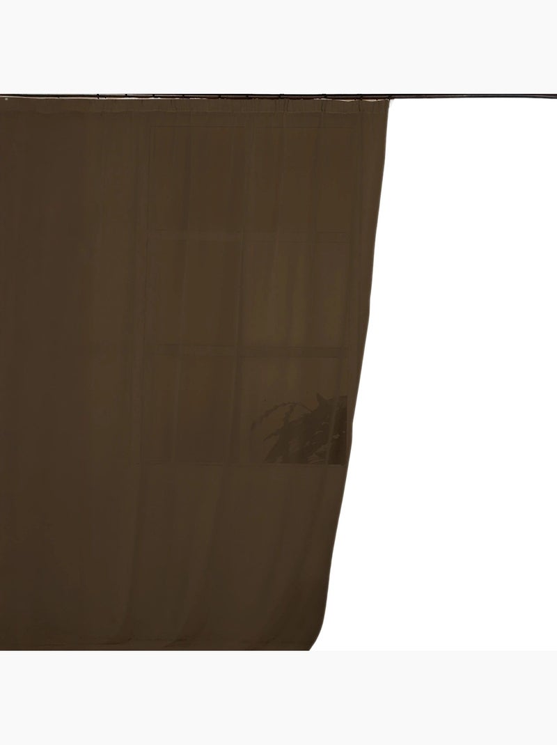 Voilage uni en voile tamisant à galon fronceur Marron chocolat - Kiabi