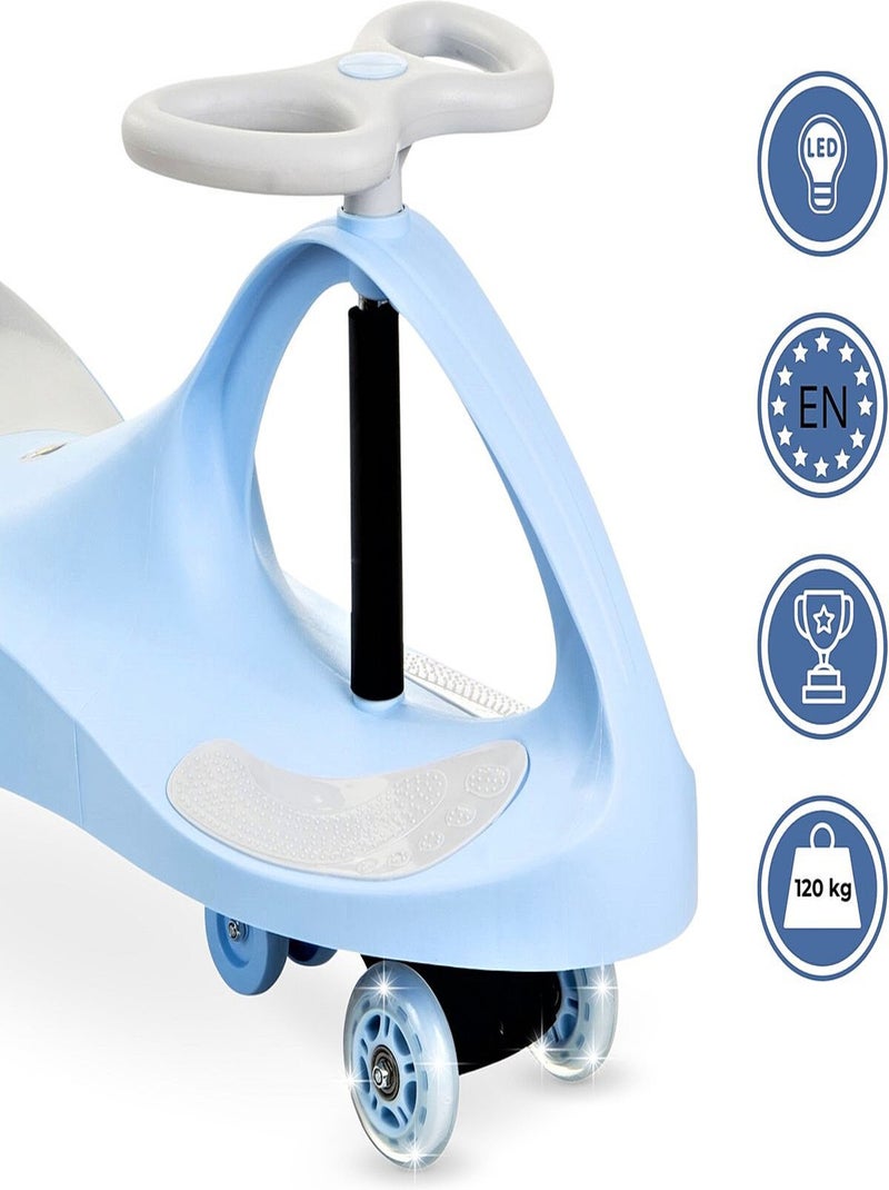 Voiture enfant, tourner le guidon pour avancer ou tourner trotteur draisienne 120kg max, roues led N/A - Kiabi