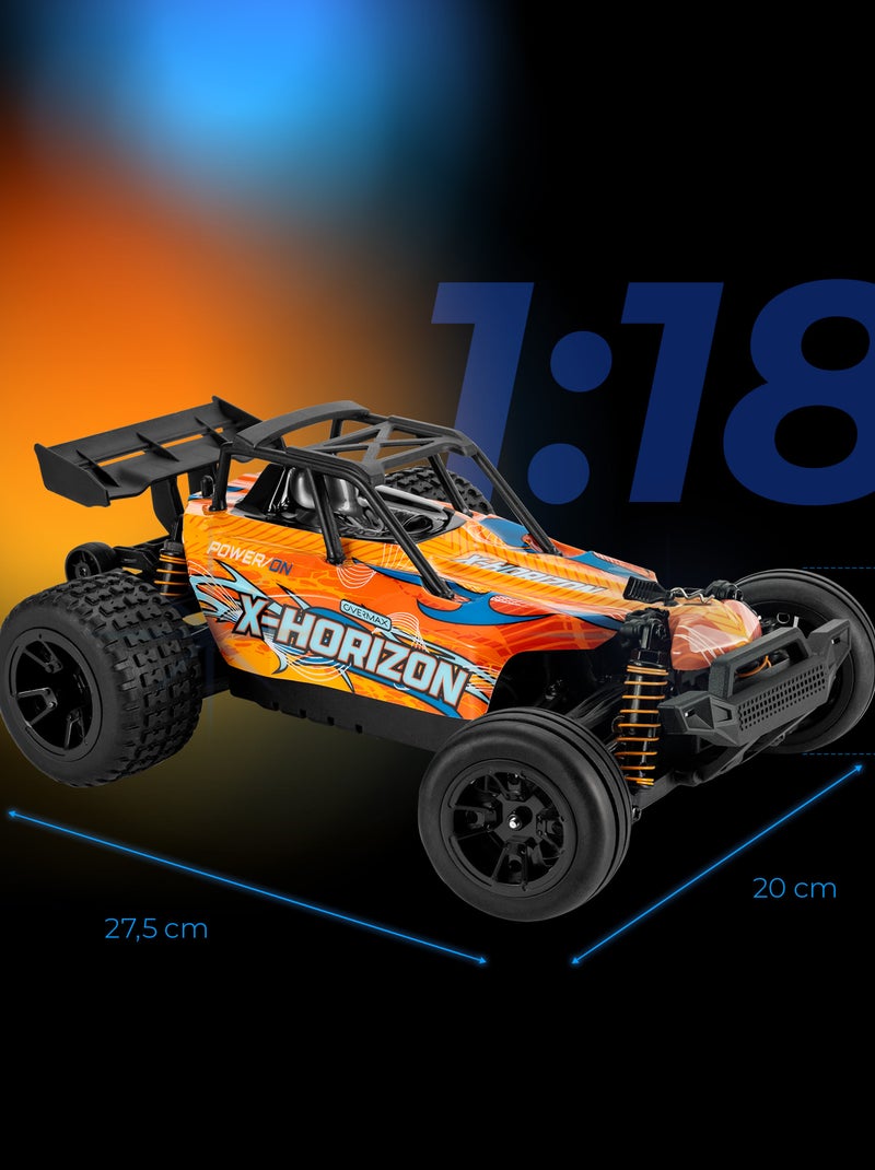 Voiture télécommandée 4x4 OVERMAX X-Horizon - 30 km/h - Eclairage LED - 40 min - 2 x Carrosserie Bleu Orange - Kiabi
