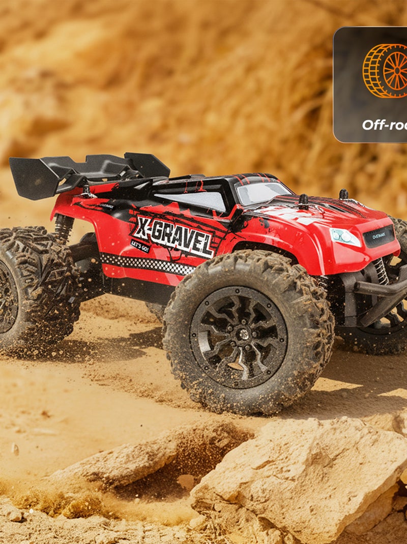 Voiture télécommandée OVERMAX X-Gravel - 2 x Carrosserie - Tout terrain - 20 km/h - 30 min Noir / Vert / Rouge - Kiabi