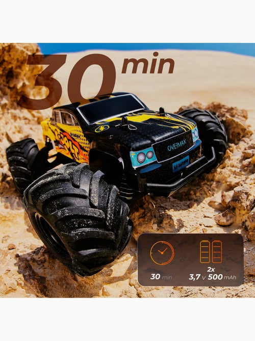 Voiture télécommandée OVERMAX X-Jolt - Tout terrain - 20 km/h - 30 min - Échelle 1:20 - Kiabi Voiture télécommandée OVERMAX X-Jolt - Tout terrain - 20 km/h - 30 min - Échelle 1:20 - Kiabi