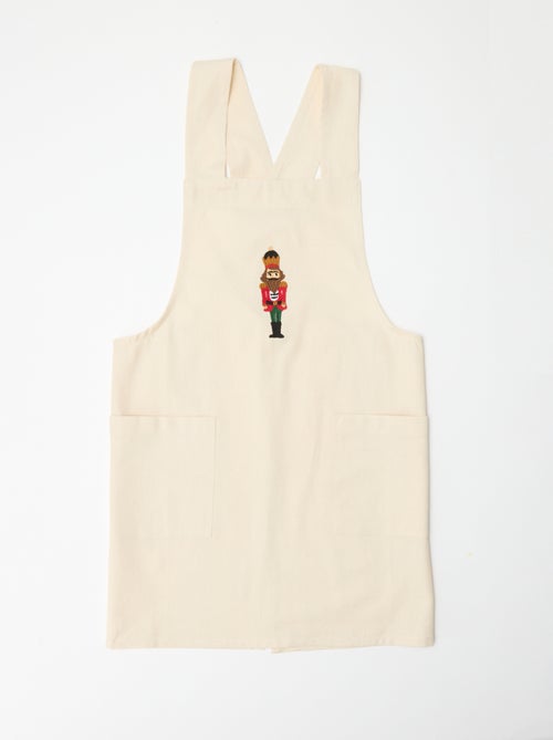 Volwassen schort met kerstprint van katoen 94x69 cm - Kiabi