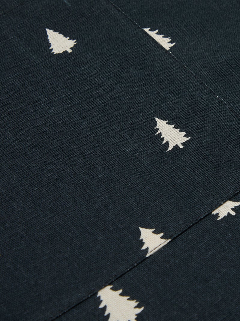 Volwassen schort met kerstprint van katoen 94x69 cm Zwart - Kiabi