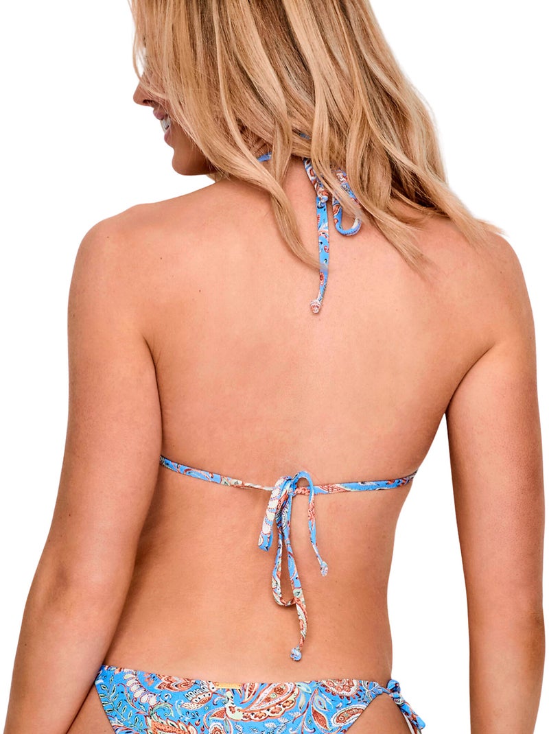 Voorgevormd driehoekig bikinitop mirage Blauw - Kiabi