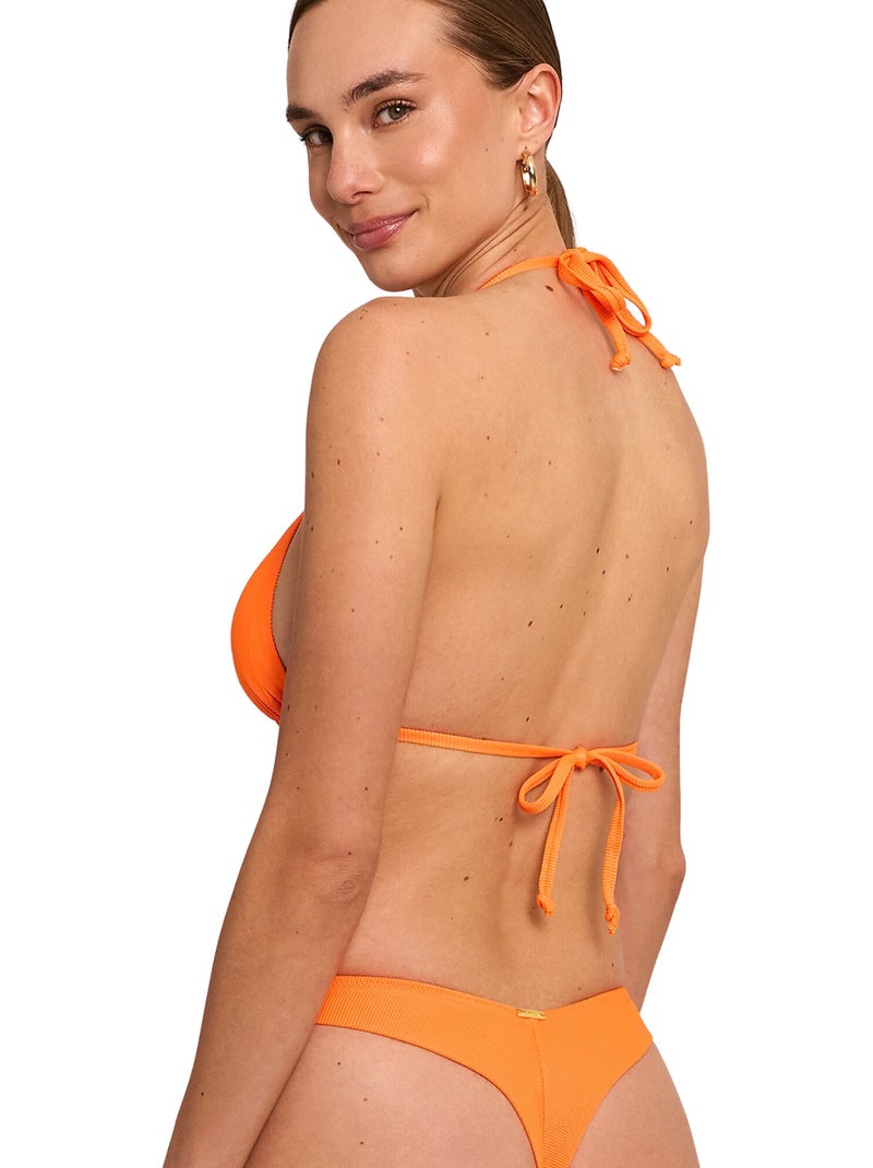 Voorgevormd driehoekig bikinitopje solstice Oranje - Kiabi