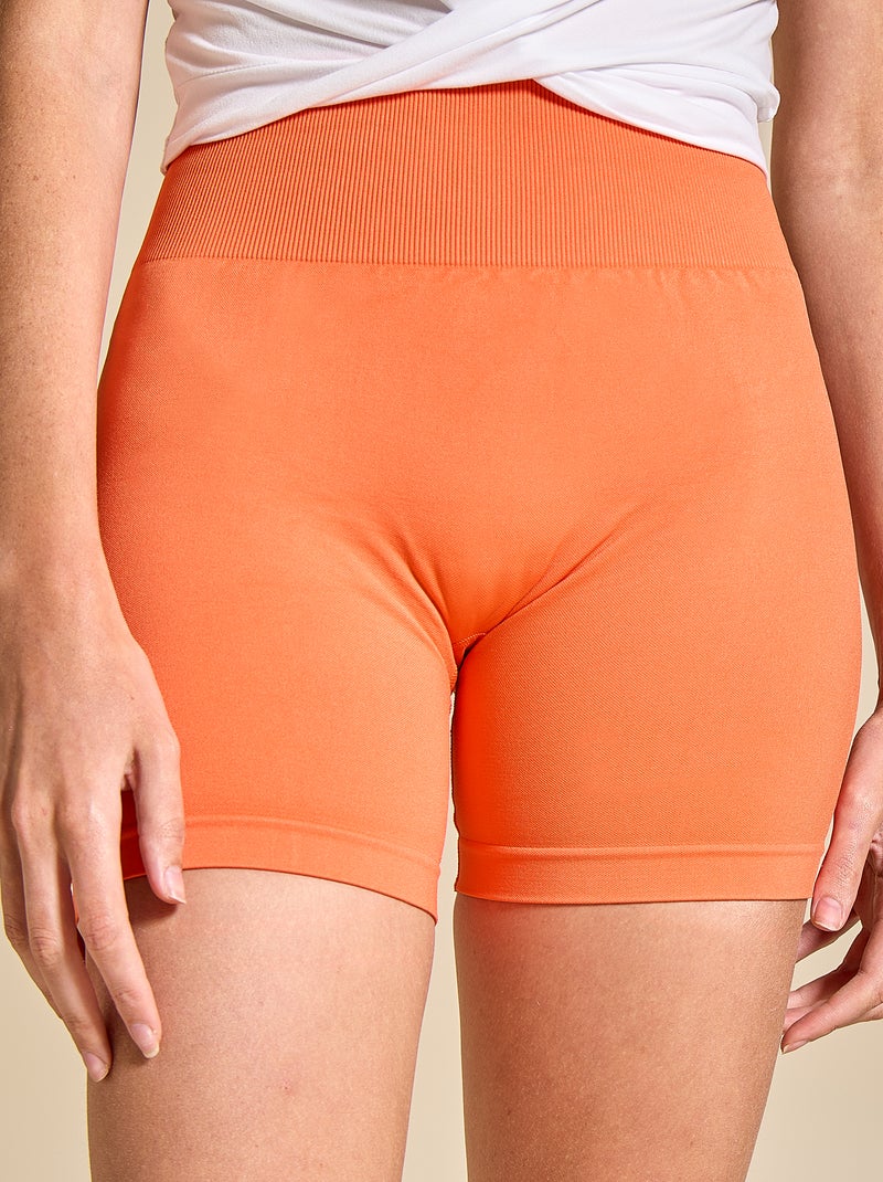 Vormgevende sportshort - (ekstract) Oranje - Kiabi