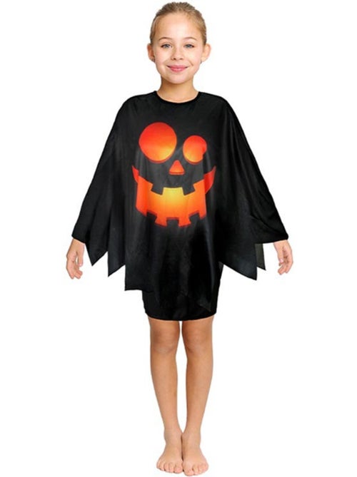 Vrolijk pompoenkostuum of -poncho (65 cm) - Kiabi