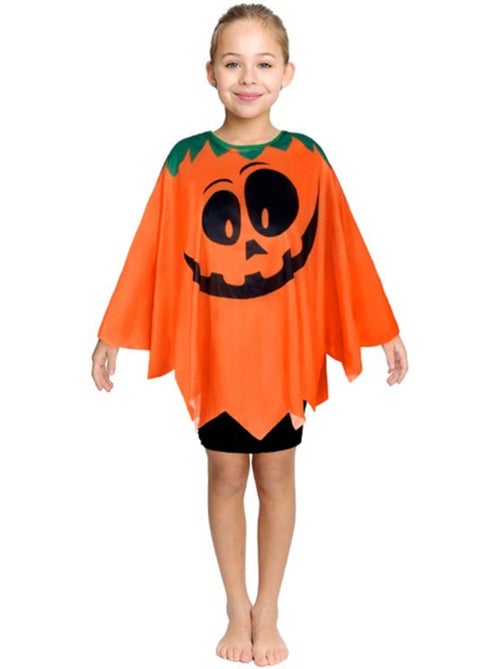 Vrolijk pompoenkostuum of -poncho (65 cm) - Kiabi