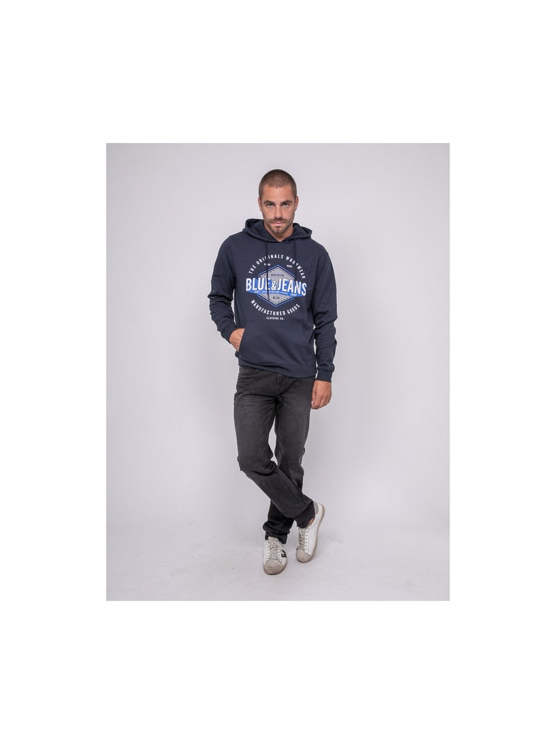 Wadady hoodie met print Marineblauw - Kiabi