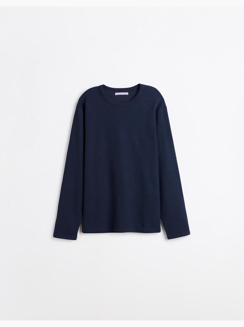 Wafel-effect trui, mo fashion Blauw - Kiabi