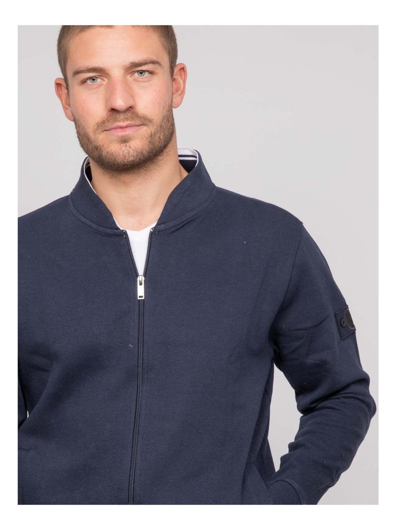 Walivio katoenen vest met ritssluiting Marineblauw - Kiabi