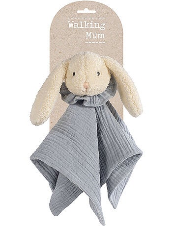 Walking mum | doudou plat lapin en gaze de coton