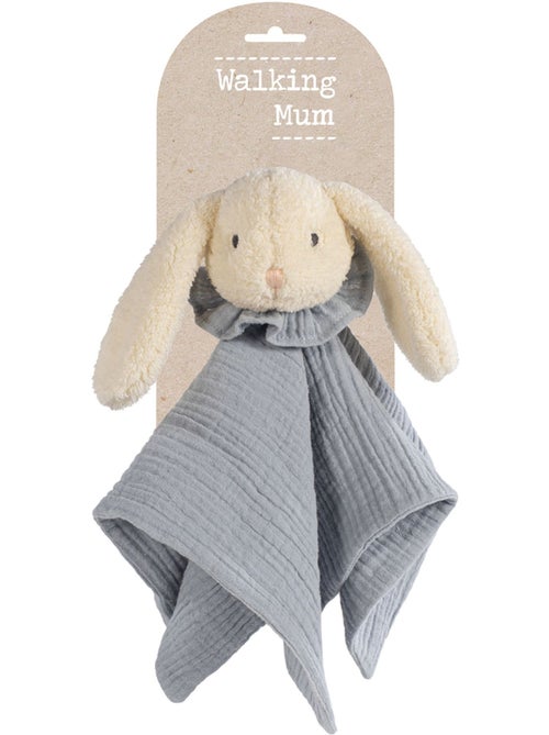 Walking mum | doudou plat lapin en gaze de coton - Kiabi Walking mum | doudou plat lapin en gaze de coton - Kiabi