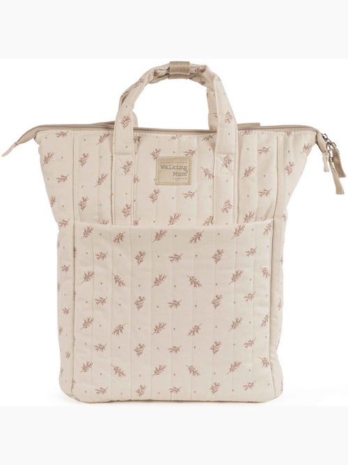 Walking mum | sac à dos langer en coton imperméable mimosa - Kiabi