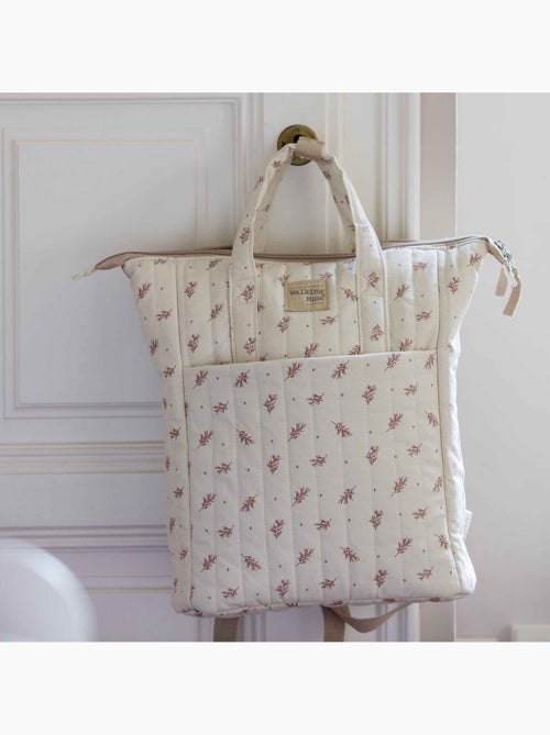 Walking mum | sac à dos langer en coton imperméable mimosa - Kiabi