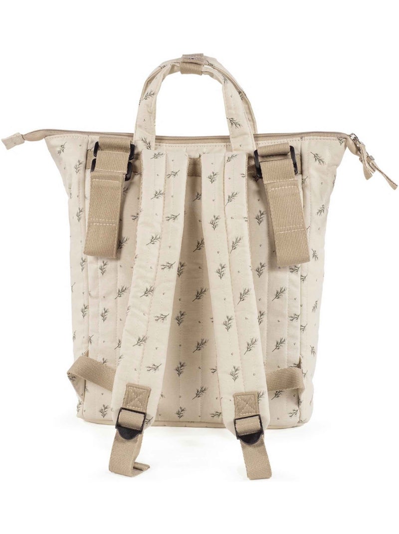 Walking mum | sac à dos langer en coton imperméable mimosa Vert - Kiabi