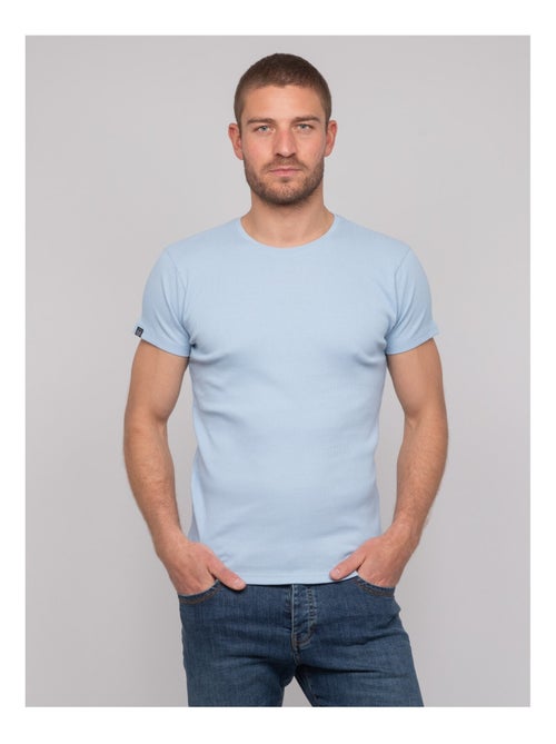 Walter geribbeld katoenen t-shirt met ronde hals - Kiabi Walter geribbeld katoenen t-shirt met ronde hals - Kiabi