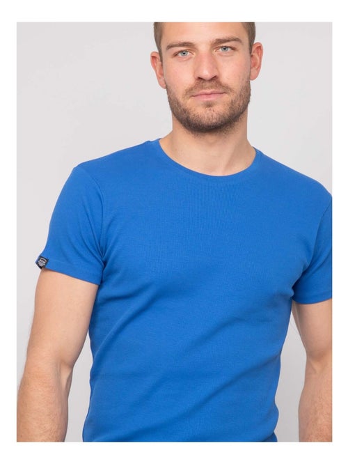 Walter geribbeld katoenen t-shirt met ronde hals - Kiabi Walter geribbeld katoenen t-shirt met ronde hals - Kiabi