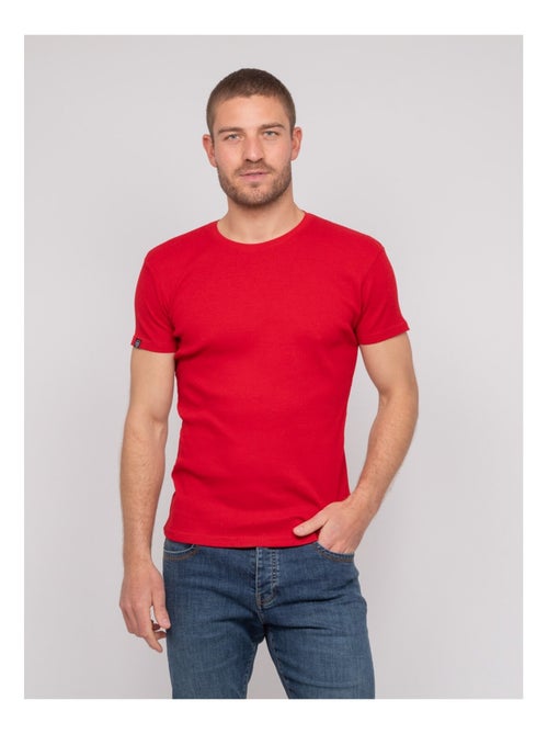Walter geribbeld katoenen t-shirt met ronde hals - Kiabi Walter geribbeld katoenen t-shirt met ronde hals - Kiabi