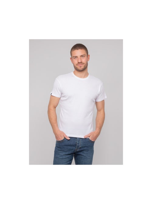 Walter geribbeld katoenen t-shirt met ronde hals - Kiabi Walter geribbeld katoenen t-shirt met ronde hals - Kiabi