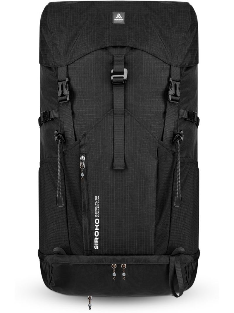 Wandelrugzak 35l met waterdichte hoes Zwart - Kiabi