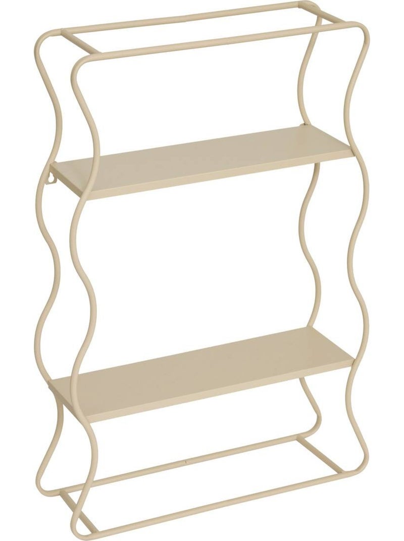 Wandplank van gegolfd metaal Beige - Kiabi
