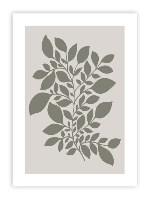 Wandposter met bladmotief NAIS 50 x 70 cm – briljante afwerking Future Home - Kiabi