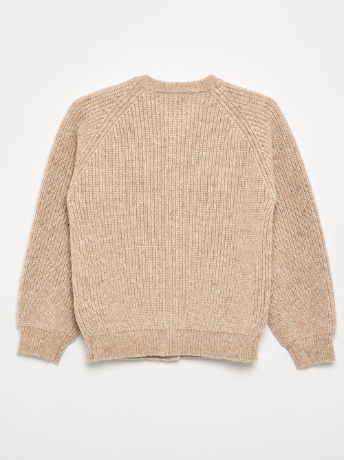 Warm gebreid vest - gemakkelijk aan te trekken collectie - Kiabi