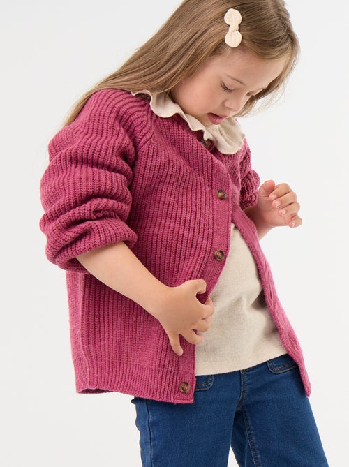 Warm gebreid vest - gemakkelijk aan te trekken collectie - Kiabi