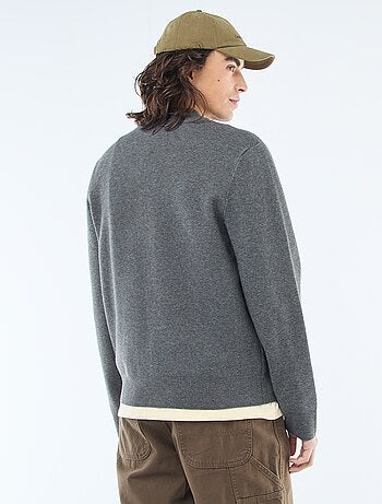 Warm, gewatteerd vest met opstaande kraag en rits