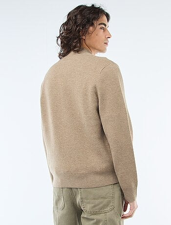 Warm, gewatteerd vest met opstaande kraag en rits