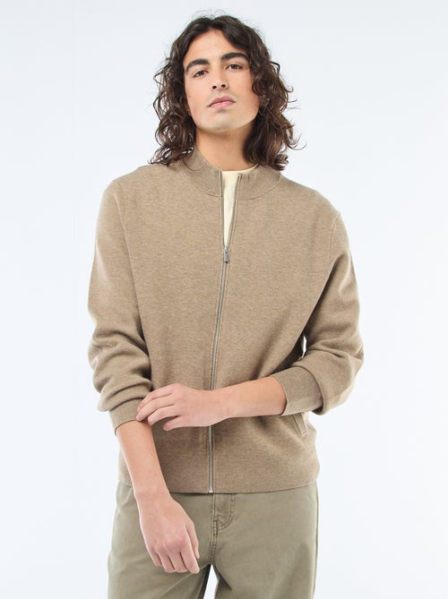 Warm, gewatteerd vest met opstaande kraag en rits - Kiabi