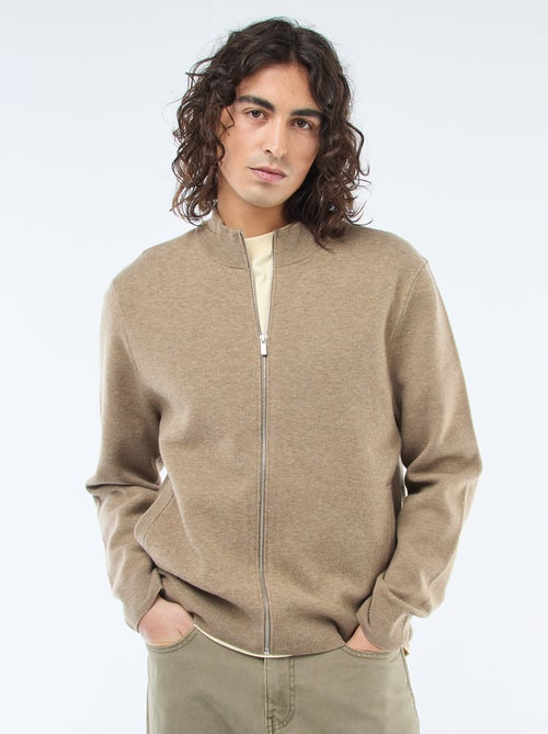 Warm, gewatteerd vest met opstaande kraag en rits - Kiabi