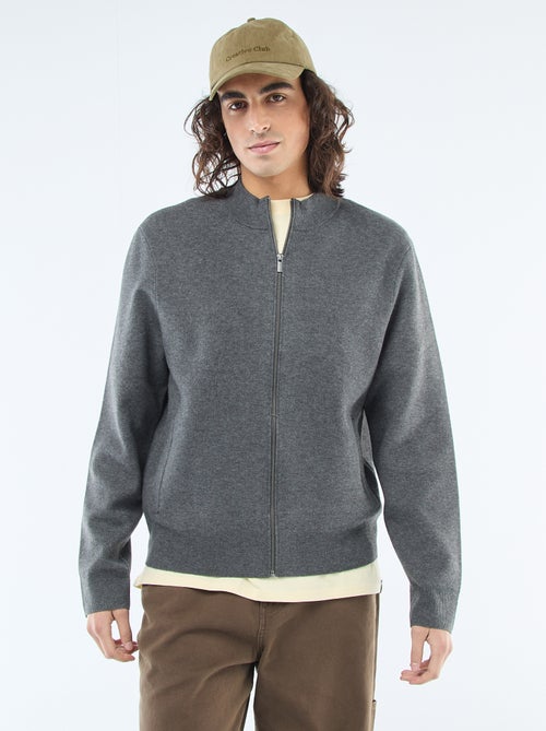 Warm, gewatteerd vest met opstaande kraag en rits - Kiabi