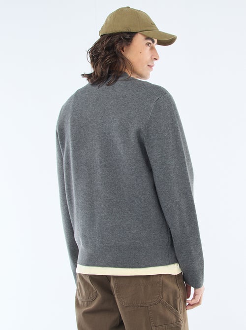 Warm, gewatteerd vest met opstaande kraag en rits - Kiabi