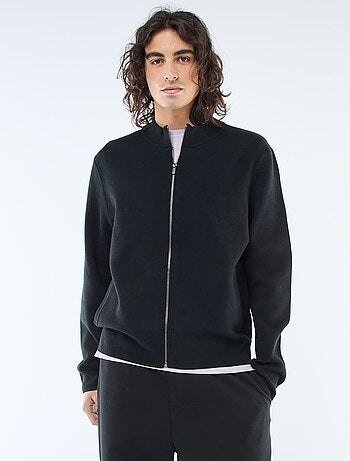 Warm, gewatteerd vest met opstaande kraag en rits